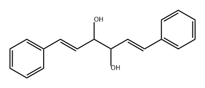 (1E,5E)-1,6-二苯基-1,5-己二烯-3,4-二醇 结构式