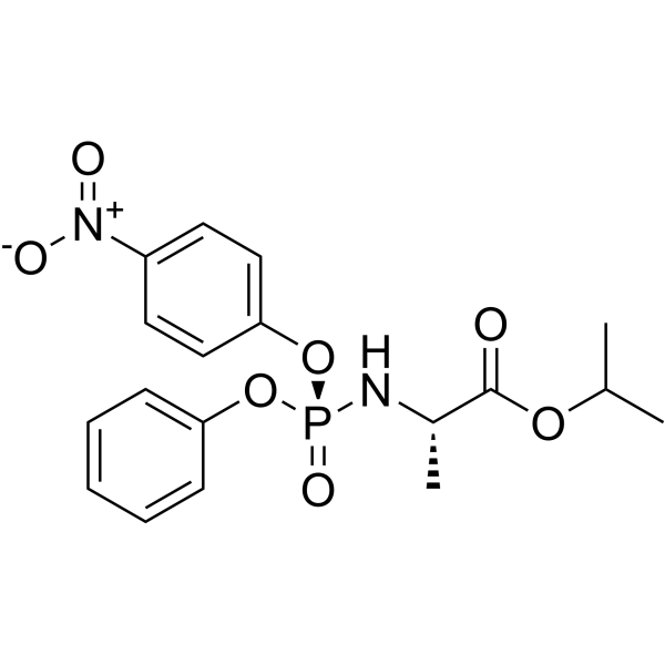 N-[(S)-(4-硝基苯氧基)苯氧基磷酰基]-L-丙氨酸异丙酯 结构式