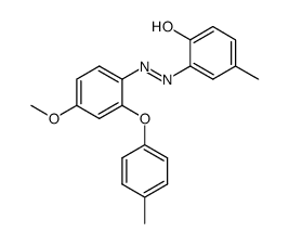 4-甲基-2-(4-甲氧基-2-对甲苯氧基苯基偶氮)苯酚 结构式