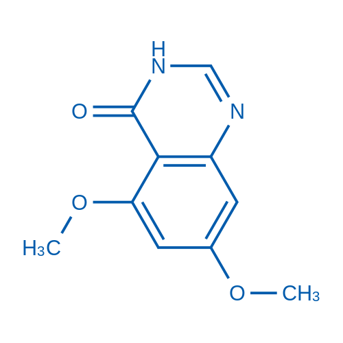 5,7-二甲氧基-4(3H)-喹唑啉酮 结构式