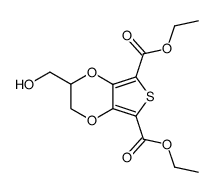 2-Hydroxymethyl-2,3-dihydro-thieno[3,4-b][1,4]dioxine-5,7-dicarboxylic acid diethyl ester 结构式
