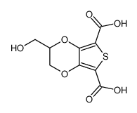 2,3-二氢-2-(羟甲基)-噻吩并[3,4-b]-1,4-二氧杂环己二烯-5,7-二羧酸 结构式