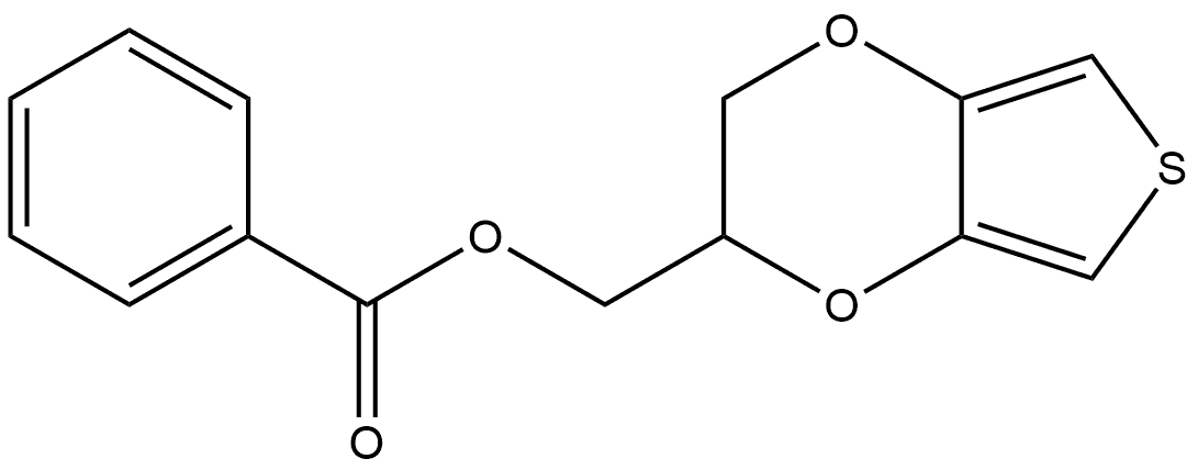 2,3-二氢噻吩并[3,4-b]-1,4-二氧杂环己二烯-2-甲醇-2-苯甲酸酯 结构式