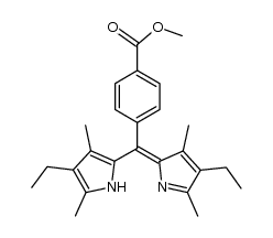 4-(4,4'-二乙基-3,3',5,5'-四甲基二吡咯亚甲基)苯甲酸甲酯 结构式