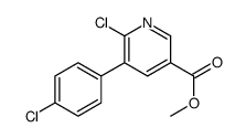 6-氯-5-(4-氯苯基)-3-吡啶羧酸甲酯 结构式