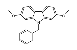 9-苄基-2,7-二甲氧基-9H-咔唑 结构式