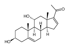 3β,11α-二羟基孕甾-5,16-二烯-20-酮 结构式