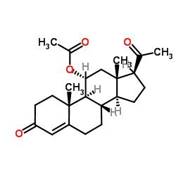 11α-羟基孕酮醋酸盐 结构式