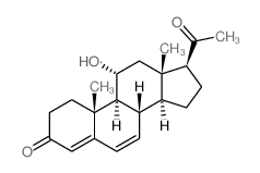 11α-羟基孕甾-4,6-二烯-3,20-二酮 结构式