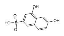 4,6-二羟基萘-2-磺酸 结构式