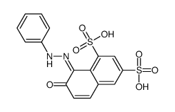 7-羟基-8-(2-苯偶氮基)-1,3-萘二磺酸 结构式