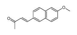 (E)-4-(6-甲氧基-2-萘基)-3-丁烯-2-酮 结构式