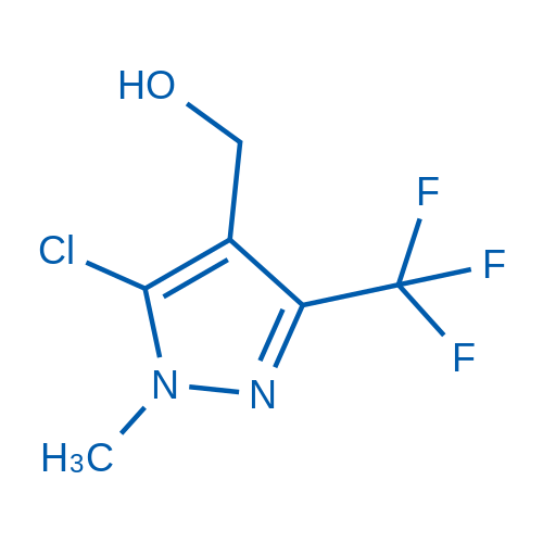 [5-氯-1-甲基-3-(三氟甲基)-1H-吡唑-4-基]甲醇 结构式