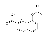 8-乙酰氧基喹啉-2-羧酸 结构式
