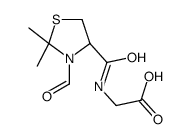 (R)-N-(3-甲酰基-2,2-二甲基-噻唑烷-4-羧基)-甘氨酸 结构式