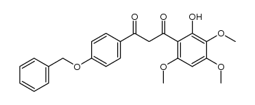 2-羟基-4'-苄氧基-3,4,6-三甲氧基二苯甲酰甲烷 结构式