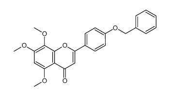 5,7,8-三甲氧基-2-[4-(苄氧基)苯基]-4H-苯并吡喃-4-酮 结构式