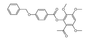 2-(4'-苄氧基苯甲酰氧基)-3,4,6-三甲氧基苯乙酮 结构式