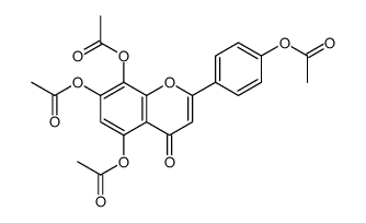 5,7,8-三乙酰氧基-2-(4-乙酰氧基苯基)-4H-1-苯并吡喃-4-酮 结构式