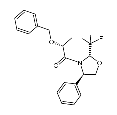 (2S,4R)-3-[(R)-2-苄氧基丙酰基]-2-三氟甲基-4-苯基-1,3-恶唑烷 结构式