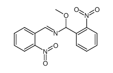 α-甲氧基-2-硝基-N-[(2-硝基苯基)亚甲基]苯甲甲胺 结构式