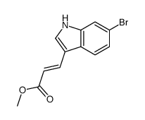methyl (E)-3-(6-bromo-1H-indol-3-yl)prop-2-enoate 结构式