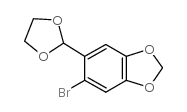 5-溴-6-(1,3-二氧戊环-2-基)苯并[1,3]间二氧杂环戊烯 结构式