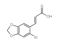 2-溴-4,5-亚甲基二氧肉桂酸 结构式
