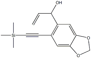 1-[6-(2-三甲基硅基乙炔基)-1,3-苯并二氧杂环戊烯-5-基]丙-2-烯-1-醇 结构式