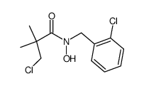 3-氯-N-(2-氯苯基)甲基-N-羟基-2,2-二甲基丙酰胺 结构式