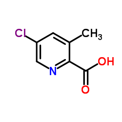 5-氯-3-甲基吡啶-2-羧酸 结构式
