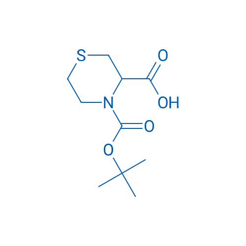 N-Boc-3-硫代吗啉甲酸 结构式