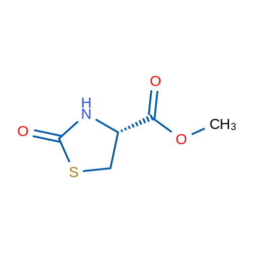 (R)-2-氧代噻唑烷-4-羧酸甲酯 结构式