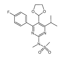 N-(5-(1,3-二氧戊环-2-基)-4-(4-氟苯基)-6-异丙基嘧啶-2-基)-N-甲基甲磺酰胺 结构式