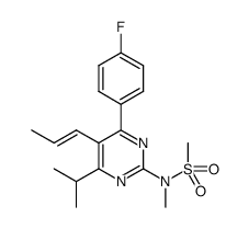 N-(4-(4-氟苯基)-6-异丙基-5-(丙-1-烯基)嘧啶-2-基)-N-甲基甲磺酰胺 结构式
