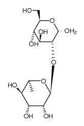 2-O-α-L-吡喃鼠李糖基-D-吡喃葡萄糖 结构式