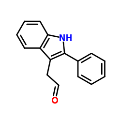 2-苯基-1H-吲哚-3-乙醛 结构式
