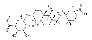 3-O-(甲基β-D-吡喃葡萄糖醛酸甲酯)-18β-甘草次酸 结构式