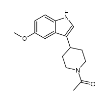 1-[4-(5-甲氧基-1H-吲哚-3-基)-1-哌啶基]乙酮 结构式