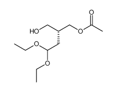 (R)-2-(2,2-二乙氧基乙基)-1,3-丙二醇单醋酸盐 结构式