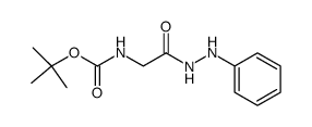 Boc-甘氨酸-N'-苯甲酰肼 结构式
