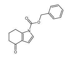 4-氧代-4,5,6,7-四氢-1H-吲哚-1-羧酸苄酯 结构式