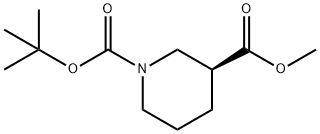 (S)-1-Boc-哌啶-3-甲酸甲酯 结构式