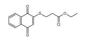 3-[(1,4-二氢-1,4-二氧代-2-萘基)硫代]丙酸乙酯 结构式