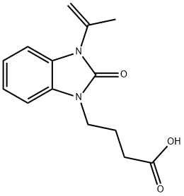 3-异丙烯基-2-氧代-1-苯并咪唑啉丁酸 结构式