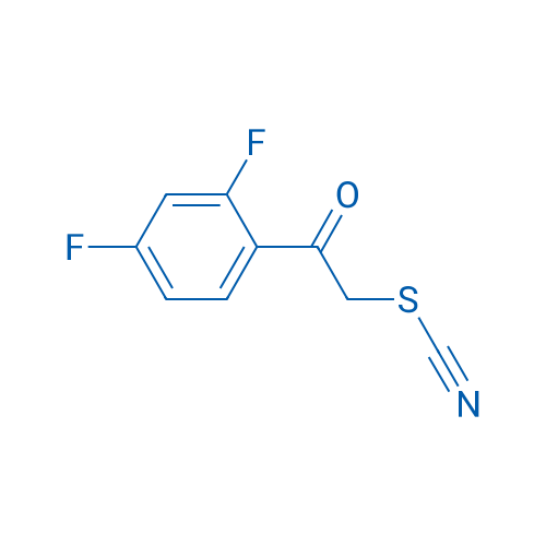 2,4-DIFLUOROPHENACYL THIOCYANATE 结构式