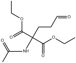2-乙酰氨基-2-(3-氧代丙基)丙二酸二乙酯 结构式