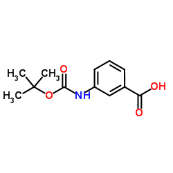 3-(N-叔丁氧羰基氨基)苯甲酸 结构式