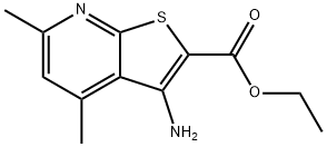 3-氨基-4,6-二甲基噻吩并[2,3-B]吡啶-2-羧酸乙酯 结构式