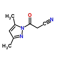 1-氰基乙酰-3,5-二甲基吡唑 结构式
